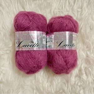 Yarn for Crochet Knit Patons Lacette Mohair Blend Maroon